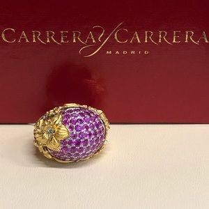 Carter’s Y Carrera Pink Sapphire and Diamond Ring